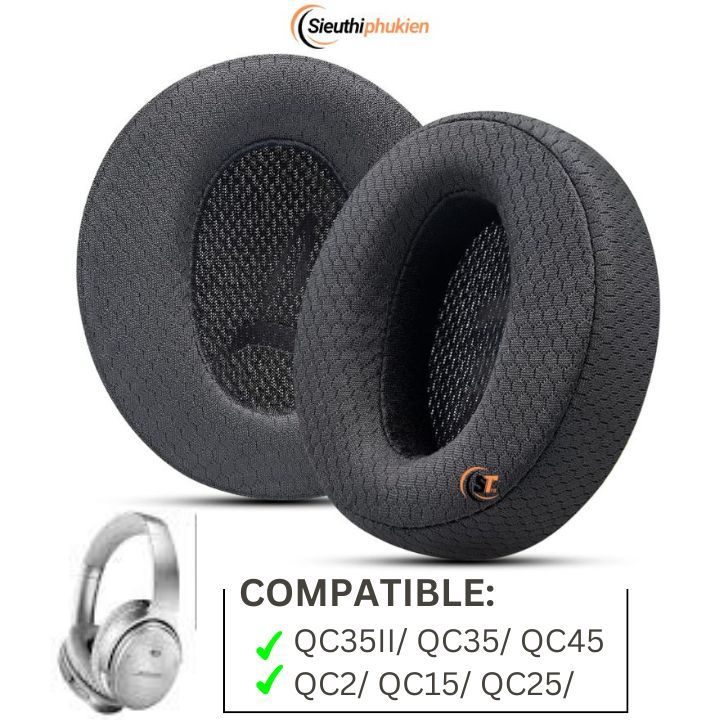 เบาะผ้าสําหรับหูฟัง Bose QC35II / QC35 / QC45, โฟมหูฟัง bose 08010