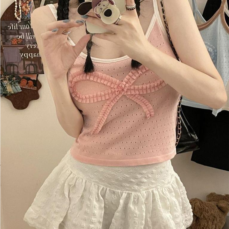 Ho Chi Minh Express Summer เสื้อเชิ้ต 2 สายผูกโบว์หน้าอก A2S44