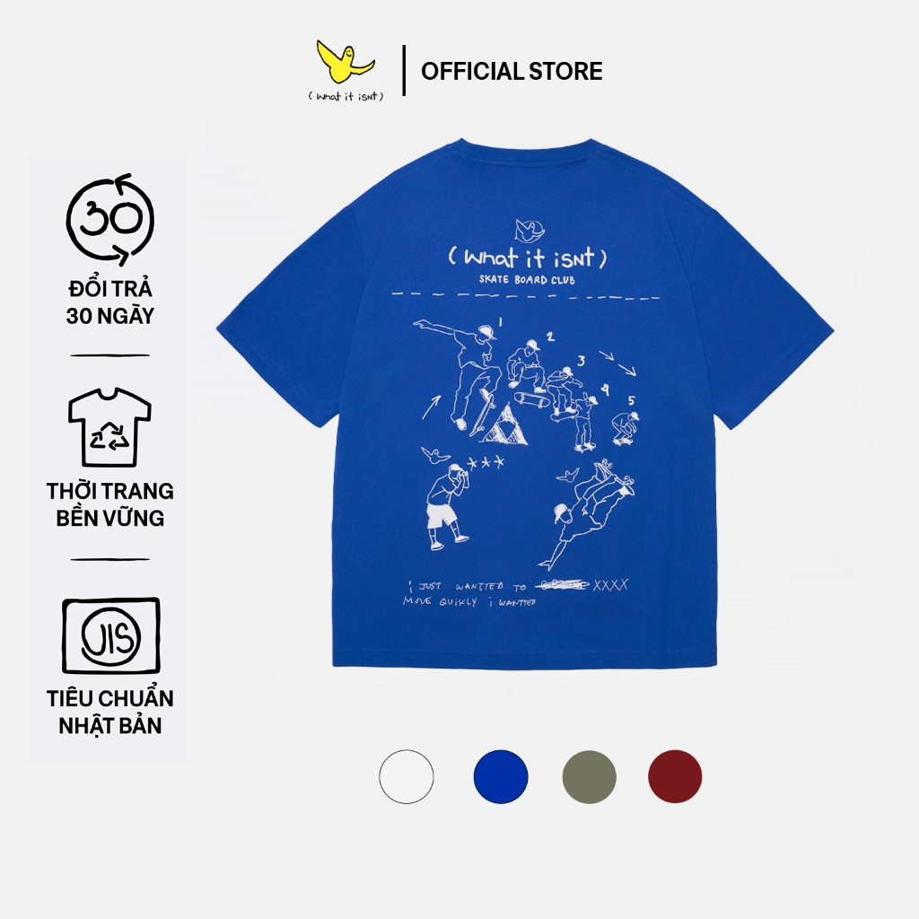 Wii Cotton Skateboard Club Tee - isNt