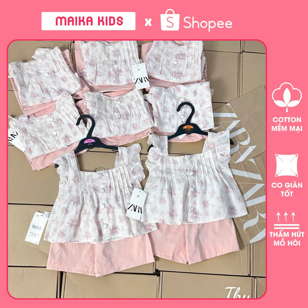 Maika Shop Fairy Petal Flower Baby Girl Outfit Set วัสดุเท่ๆ น่ารัก ขนาด 7-26kg