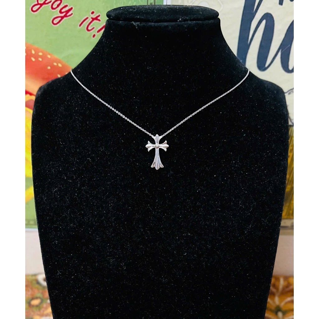 P/S สร้อยคอจี้ไม้กางเขนเงิน 925 ยี่ห้อ (43ซม.) คัดสรรจากประเทศญี่ปุ่น