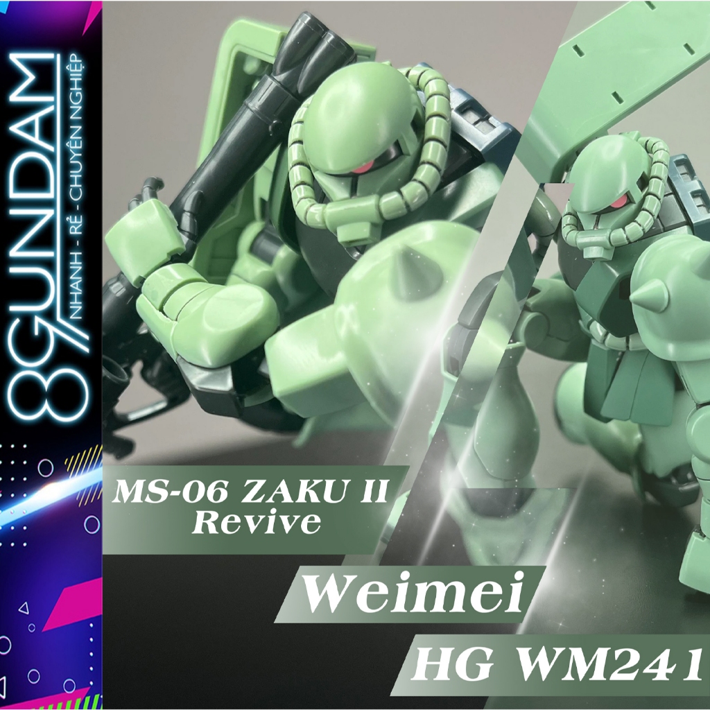 HG WM241 MS-06 Zaku II Fighter Revive Assembly Model (สีเขียว)