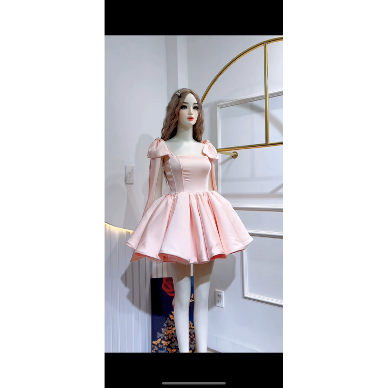 EXTREMELY BEAUTIFUL TAPTA DRESS พร้อมโบว์ไหล่หลวมและตาข่ายสําหรับงานปาร์ตี้, งานแต่งงาน, เหตุการณ์, หรูหรา PROMS - รูปที่ 2