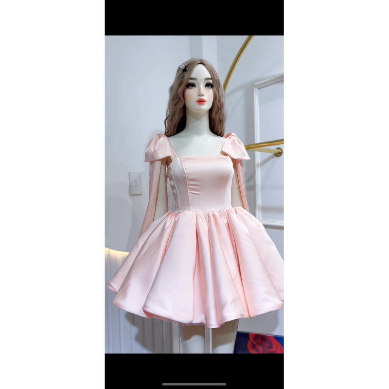 EXTREMELY BEAUTIFUL TAPTA DRESS พร้อมโบว์ไหล่หลวมและตาข่ายสําหรับงานปาร์ตี้, งานแต่งงาน, เหตุการณ์, หรูหรา PROMS - รูปที่ 4