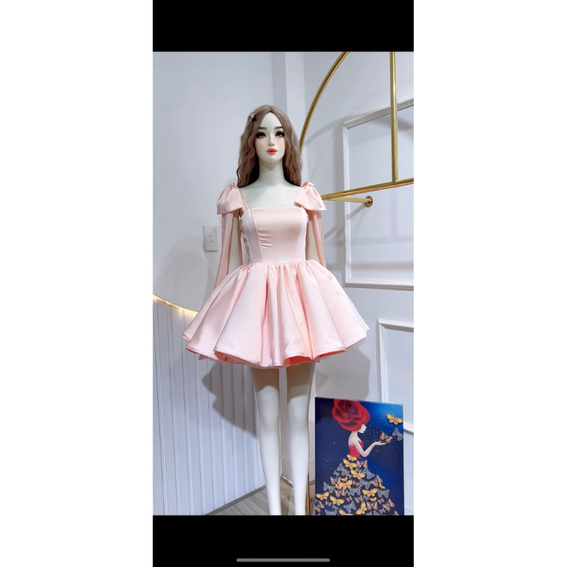 EXTREMELY BEAUTIFUL TAPTA DRESS พร้อมโบว์ไหล่หลวมและตาข่ายสําหรับงานปาร์ตี้, งานแต่งงาน, เหตุการณ์, หรูหรา PROMS - รูปที่ 7