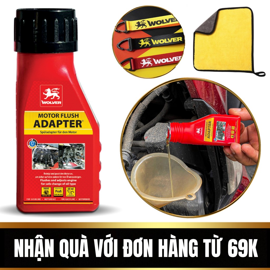 Wolver Adapter Flush 60ml - Engine Flush ก่อนเปลี่ยนน้ํามันใหม่