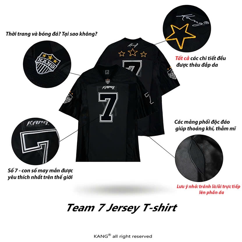 KANG แบรนด์ท้องถิ่น Streetwear Form Oversize No. 7 Jersey KANG Local Brand Streetwear Form Oversize,