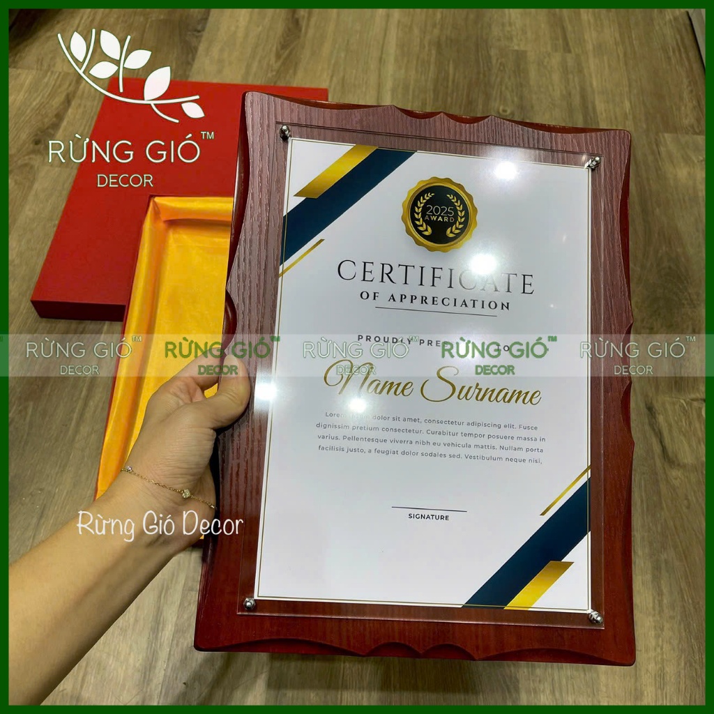 GLORIOUS WOODEN FRAME A4 (ใส่สูติบัตร 21x30cm) มีสีกรอบหรูหรามากมาย
