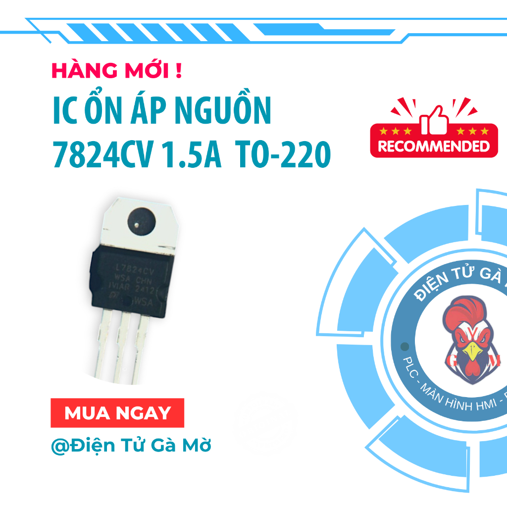 [1 CON] เครื่องปรับแรงดันไฟฟ้าไฟฟ้านําเข้าใหม่ IC L7824CV LM7824 TO-220