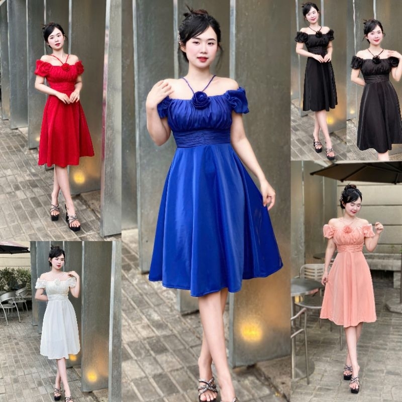 Tko mm 2025 เดรสสวิงสายไขว้ผ้าคอตตอน