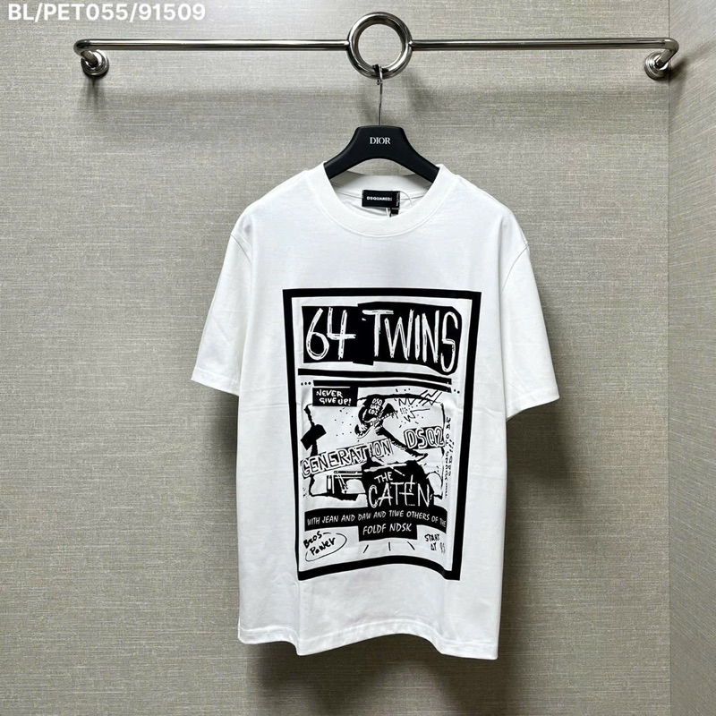 เสื้อยืด dsq ของแท้ ผ้าคอตตอน 100% ป้ายเต็ม mac