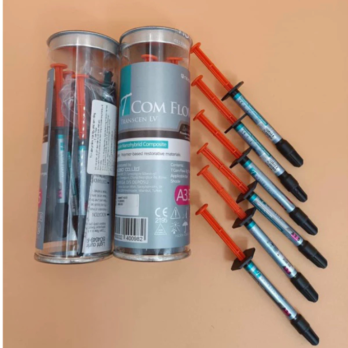 ผงน้ํา T-Com แบบกล่อง 6 หลอดเพื่อปกปิดเยื่อฟันที่ใช้ในทันตกรรม