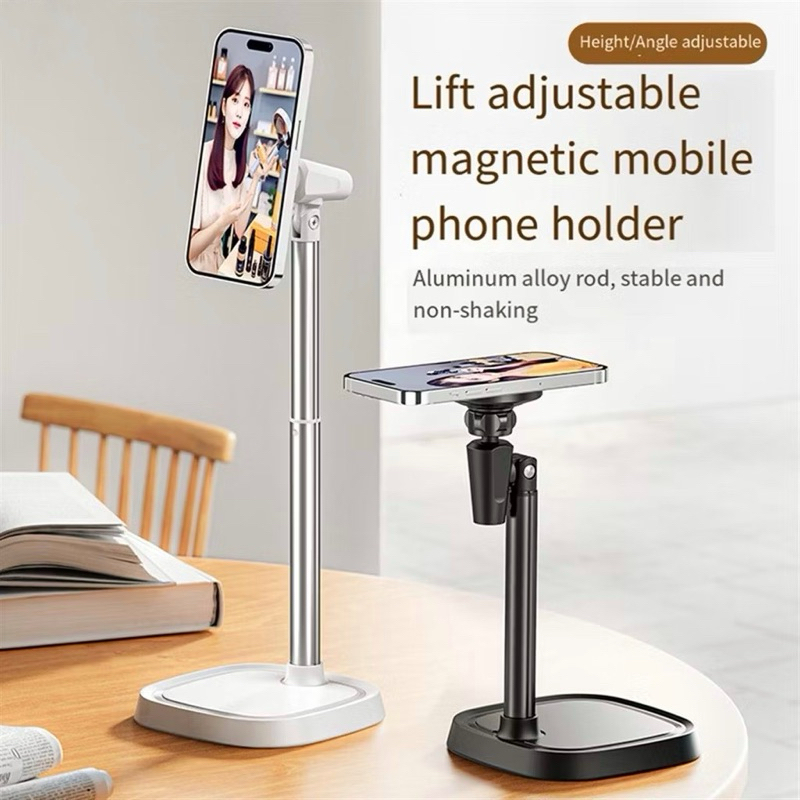 T8C Magsafe ที่วางโทรศัพท์แม่เหล็ก, ที่วางโทรศัพท์ตั้งโต๊ะหมุนได้ 360 องศามัลติฟังก์ชั่นสําหรับถ่ายท
