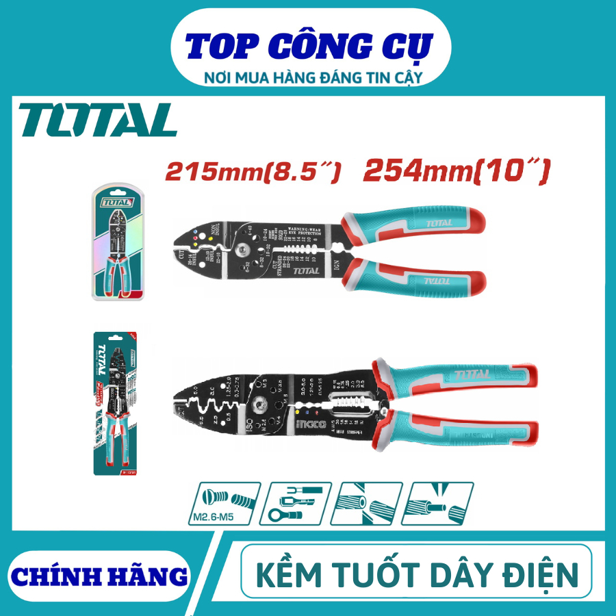 TOTAL เครื่องปอกสายไฟ Total 8.5 10 THT15851 / THT15101