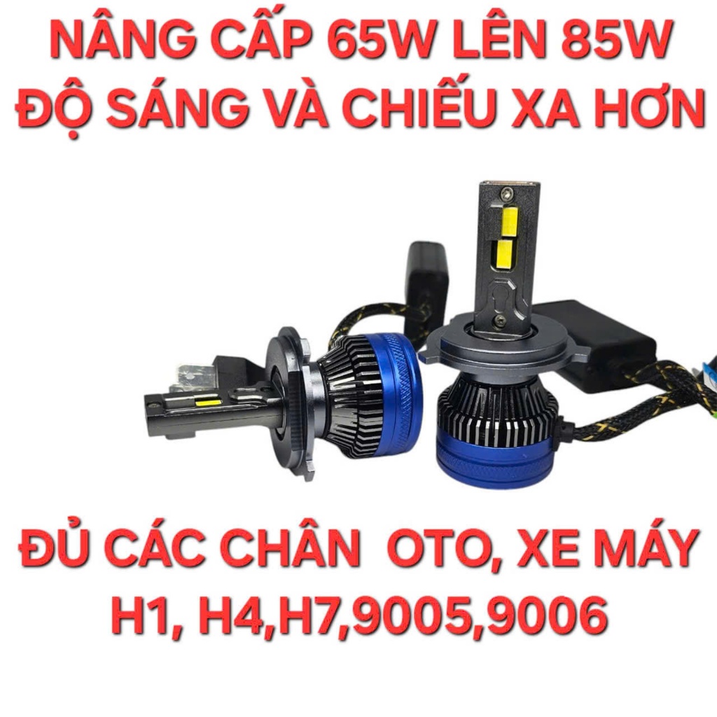 [ MODEL 2025 85W] N30 เฟส led พร้อมหมุด H1,H4,H7, H11, 9005, 9006,9012 (ราคา 1 หลอด)