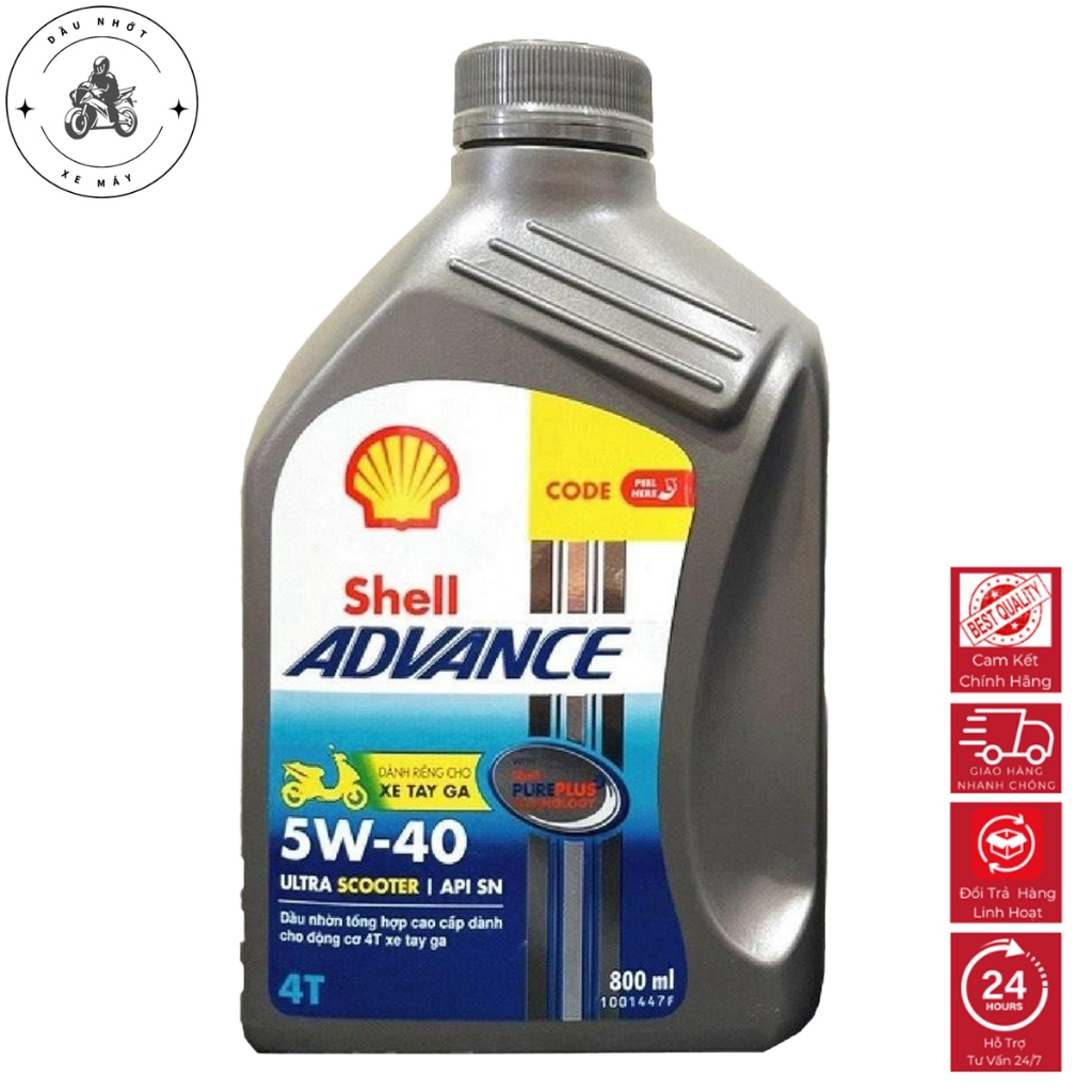 น้ํามันหล่อลื่นสังเคราะห์ Shell Advance Ultra 5w40