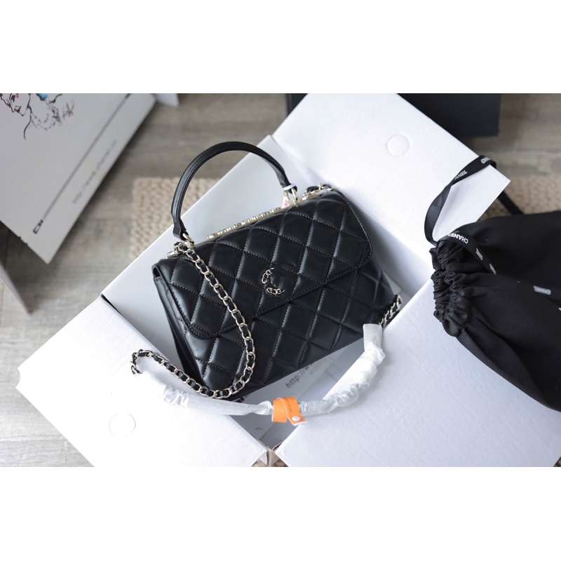 Chan neo กระเป๋าถืออินเทรนด์ ขนาด 26cm หนังแท้ full box vip magnetic