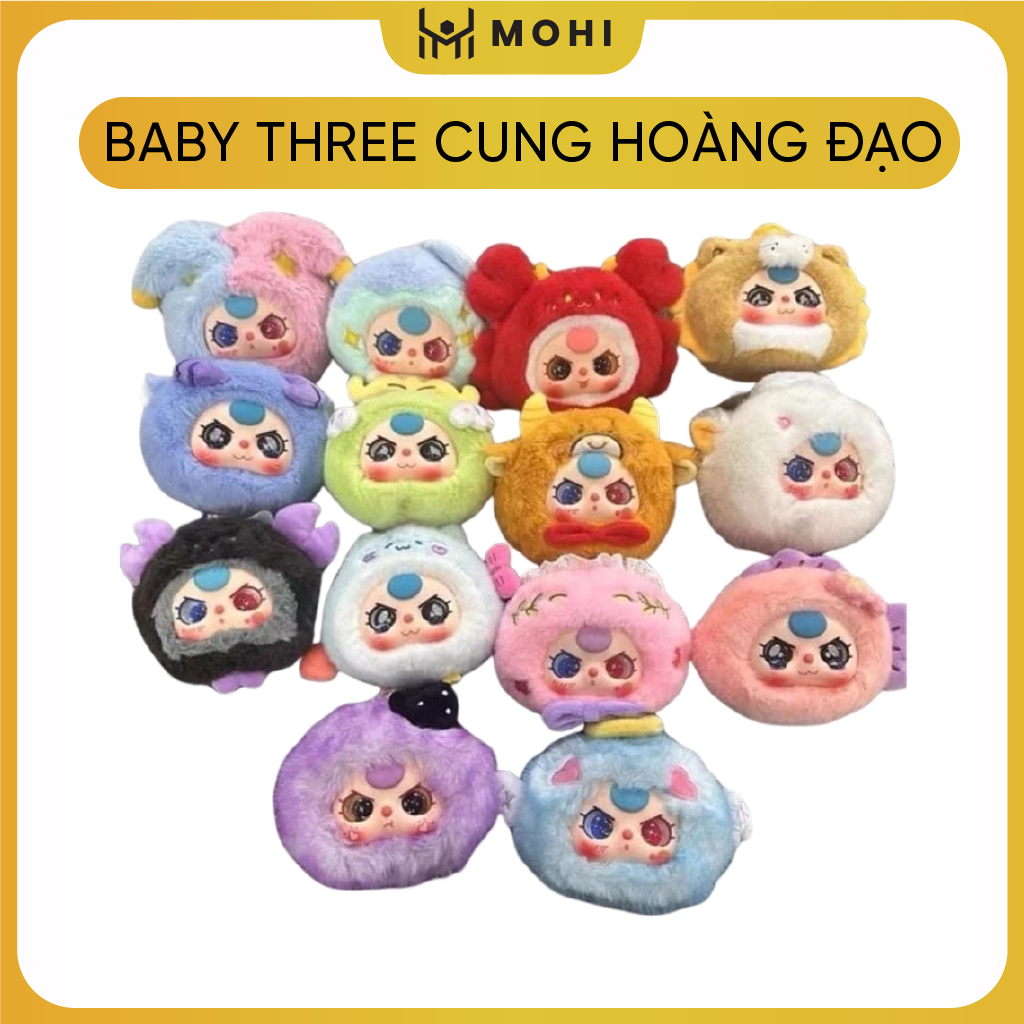 สินค้าของแท้ - Blinbox babythree zodiac sign blind box set 12 สุ่ม - สูง ~ 10cm - น้ําหนัก 500gram -