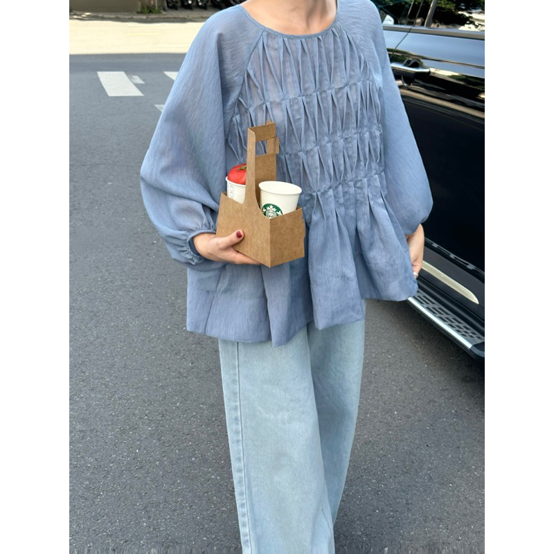 เสื้อเบบี้ดอลล์จีบหยัก | เช่น | เสื้อดราลิน