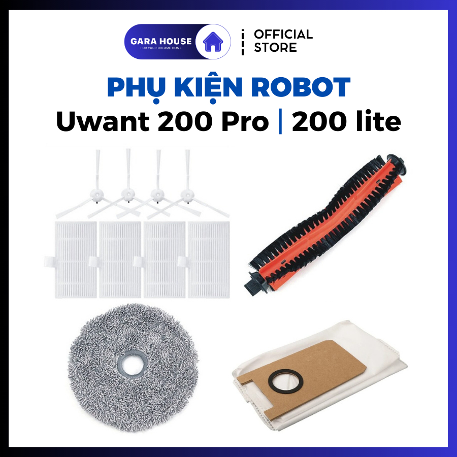 Uwant 200 Pro, Uwant 200 Lite อุปกรณ์เครื่องดูดฝุ่นหุ่นยนต์ _ อุปกรณ์เสริมทดแทน