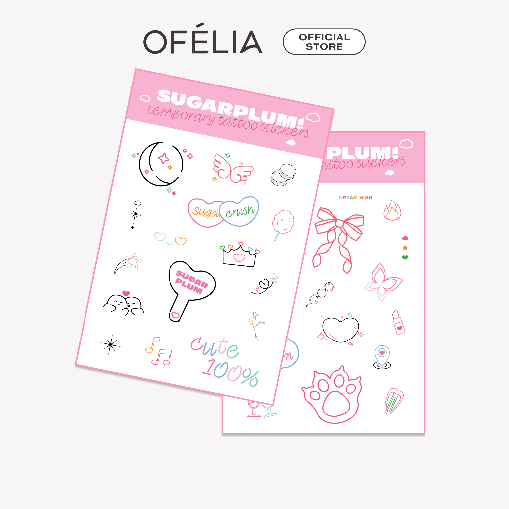 สติ๊กเกอร์รอยสัก Ofelia - 1 แผ่น