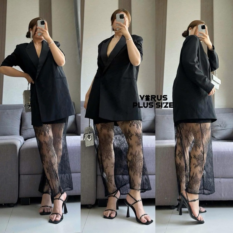 [virusplussize]Blazer River ผ้าไหมแท้ ไซส์ใหญ่