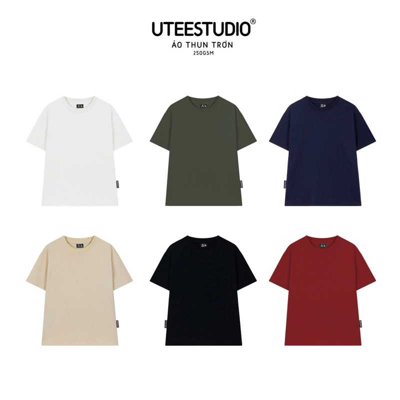U.TEE STUDIO เสื้อยืดหลวมธรรมดาผ้าฝ้าย 100% 2-Way ยืดบุคลิกภาพปิกนิกแฟชั่น
