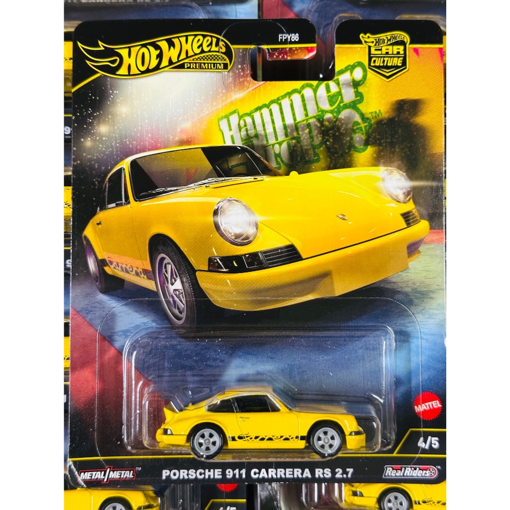 Hobby Store Hot Wheels Premium Porsche 99 Carrera RS 2.7 สีเหลือง Set Hammer Drop 2025 HRW07 LA10
