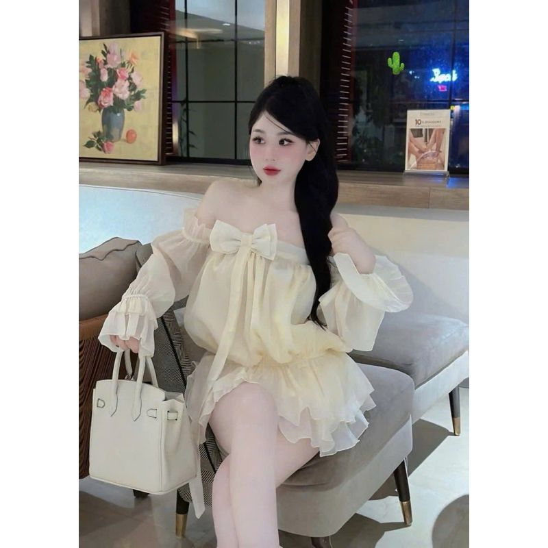 LADY DRESS SET WITH ROLLED SLEEVES AND SHORT TACTA PANTS