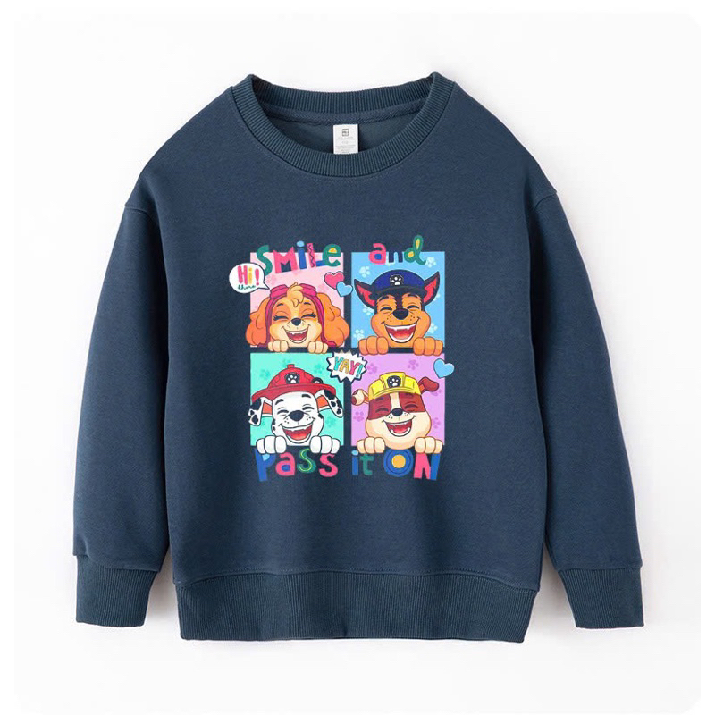 เสื้อสเวตเตอร์ผ้าฝ้ายแขนยาว Spiderman Iron Man Naruto rescue dog Paw Patrol