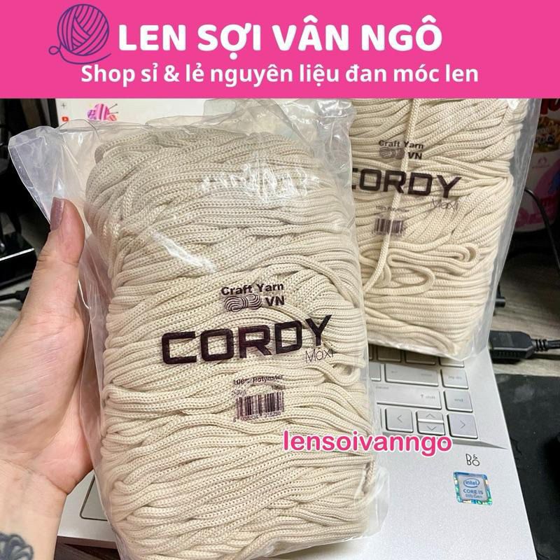 Craftyarn VN เส้นด้าย Cordy Maxi ขนาด 3.5 มม. ใช้แขวนกระเป๋าถือ