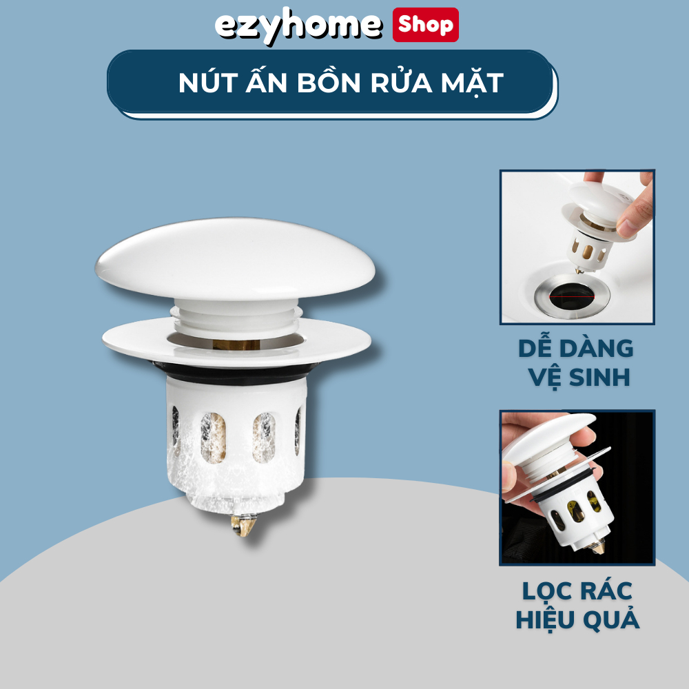 ปุ่มกดท่อระบายน้ํา Lavabo แกนทองแดง, ฝาครอบดันพลาสติก ABS คุณภาพสูง ET011 EZYHOME