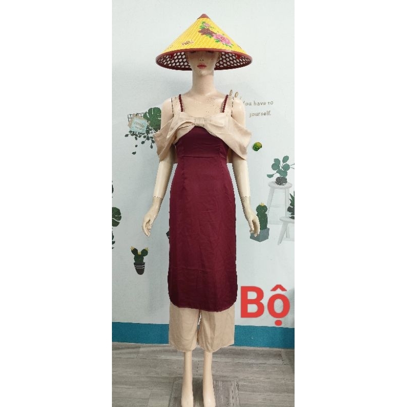 2hand ao dai size S (เสื้อodd) (S255)