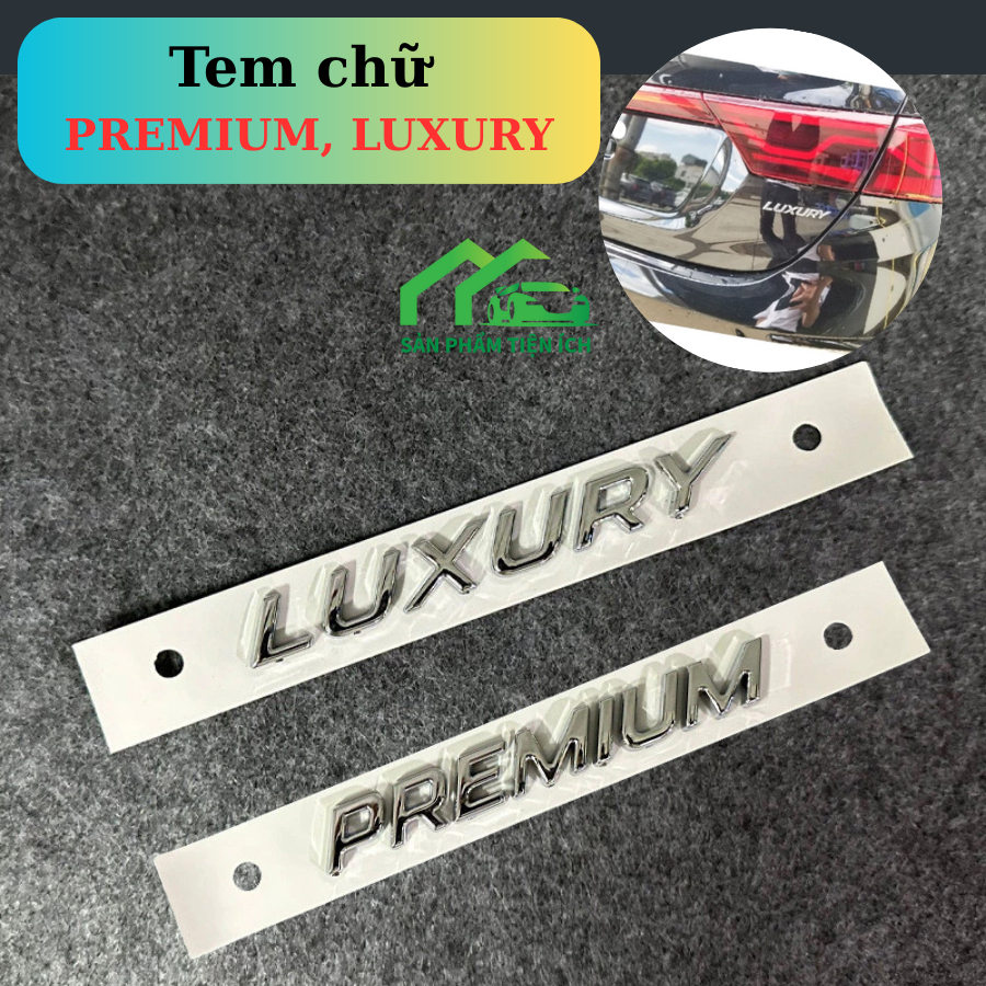 PREMIUM, LUXURY, LUXURY line แสตมป์ตกแต่งรถยนต์