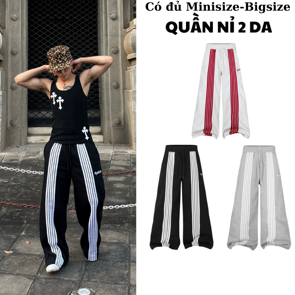 (PRODUCT สําหรับฤดูร้อนพร้อมซิป) กางเกงผ้าสักหลาด 2-SKIN พรีเมี่ยม 5 ลายสีดํา STU UNISEX (Q5A)