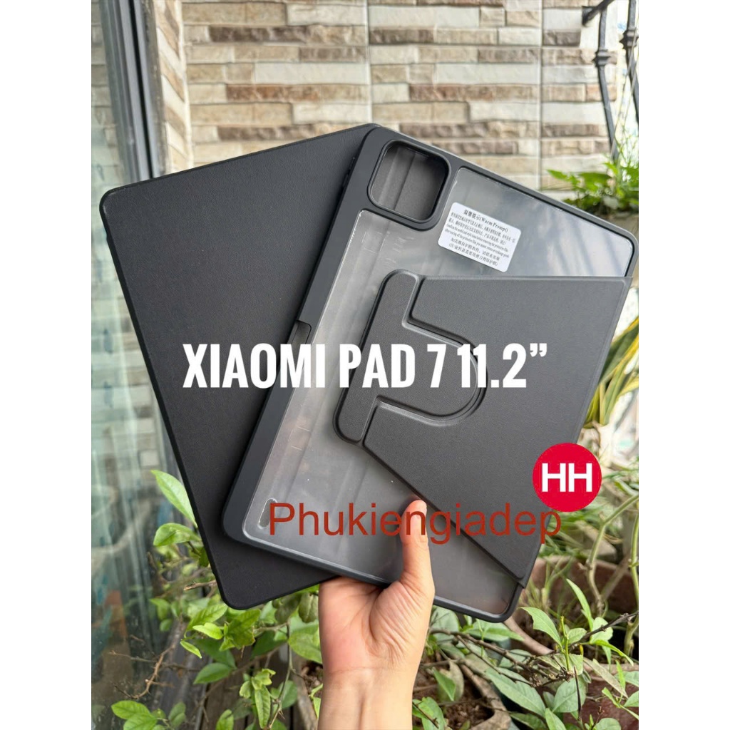 Xiaomi Pad 7, Pad 7 Pro 11.2 นิ้วซองหนัง (สีดํา) มีขอบยืดหยุ่น 360 ROTATION WITH PEN TRAY