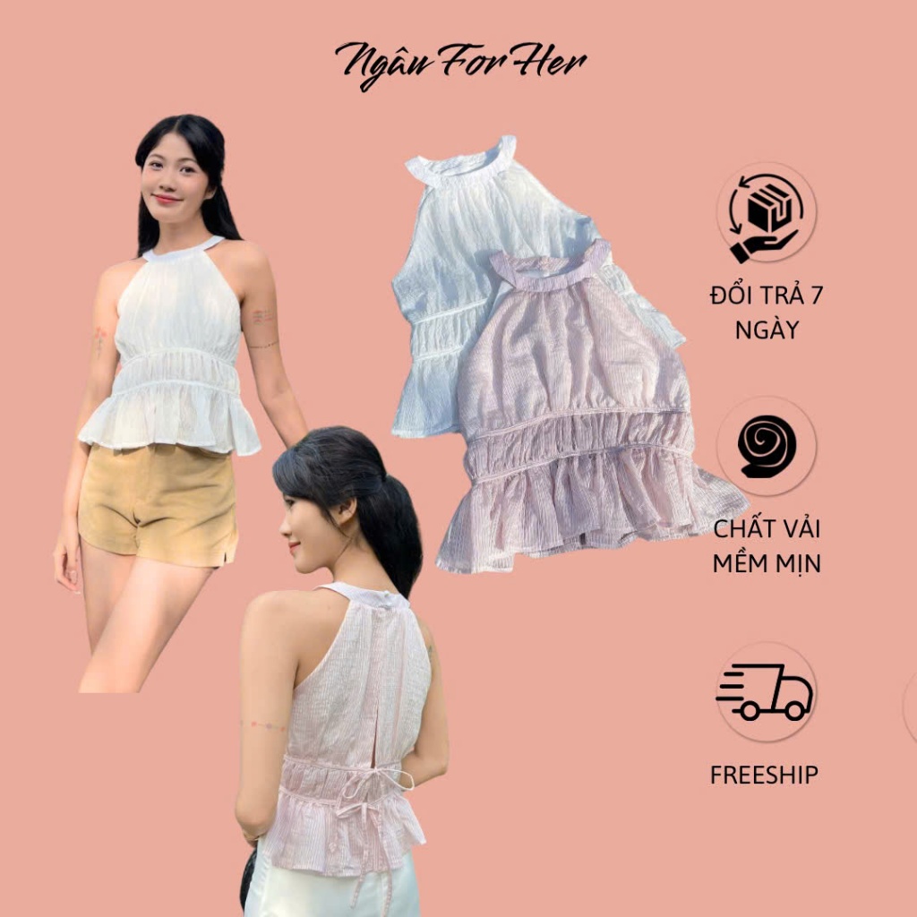 RAEL TOP- เสื้อสายเดี่ยวเอวบาน, Beach Camisole สําหรับเธอ