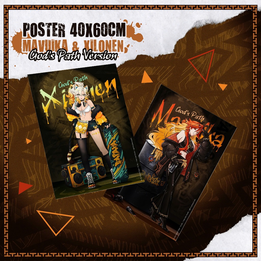 โปสเตอร์ - Mavuika & Xilonen Gods Path Version ( โปสเตอร์ 40x60 ซม. Genshin Impact )