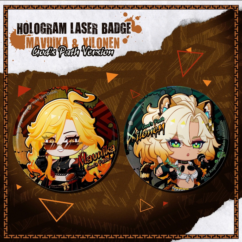 ป้าย - Mavika & Xilonen Gods Path Version ( ตราเก็นชิน อิมแพค )