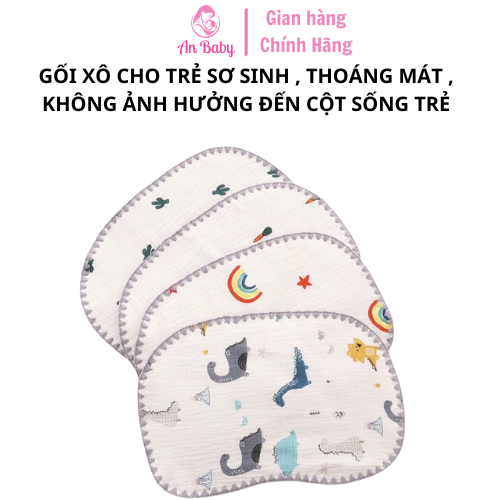 Oganic Muslin Fabric 10-Layer Welded Bucket Pillow for Infants, Not Affect Babys