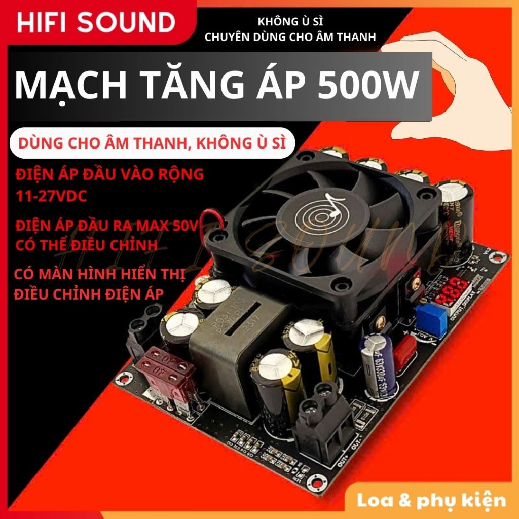 ZK-PW500 wuzhi 500W DC-DC วงจรบูสเตอร์ 11-27V เอาต์พุตสูงสุด 50V พร้อมหน้าจอแสดงผล