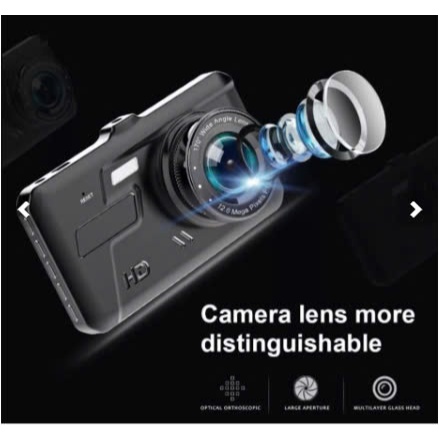 V10 กล้องติดรถยนต์ dash cam หน้าจอสัมผัสขนาด 3.2 นิ้ว