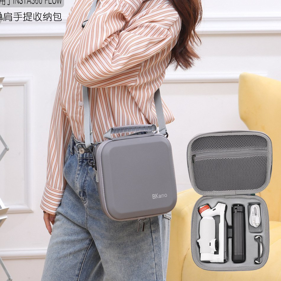 BKANO INSTA360 FLOW กระเป๋าสะพายข้างกันกระแทกสําหรับป้องกัน Gimbal