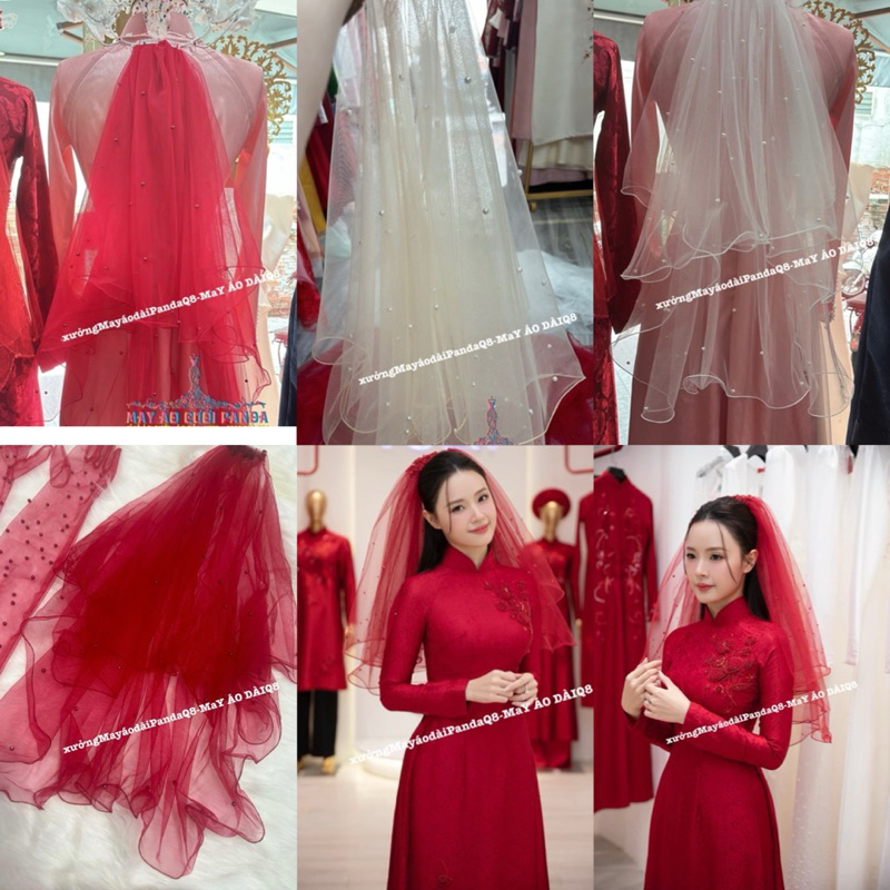 DOUBLE/VEIL ชีฟองเจ้าสาว WEDDING DRESS MIDU SHORT LACE WEDDING DRESS