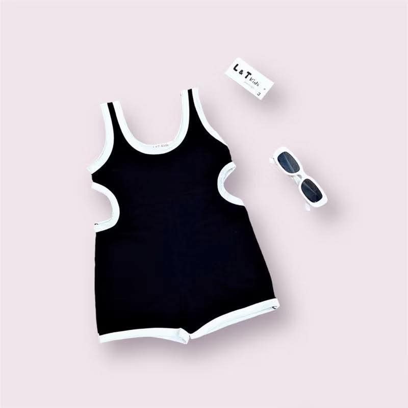 ชุดว่ายน้ําเด็กผู้หญิงชุดบอดี้สูทเอวต่ํามีสไตล์สําหรับเด็กผู้หญิง 10-30กิโลกรัม