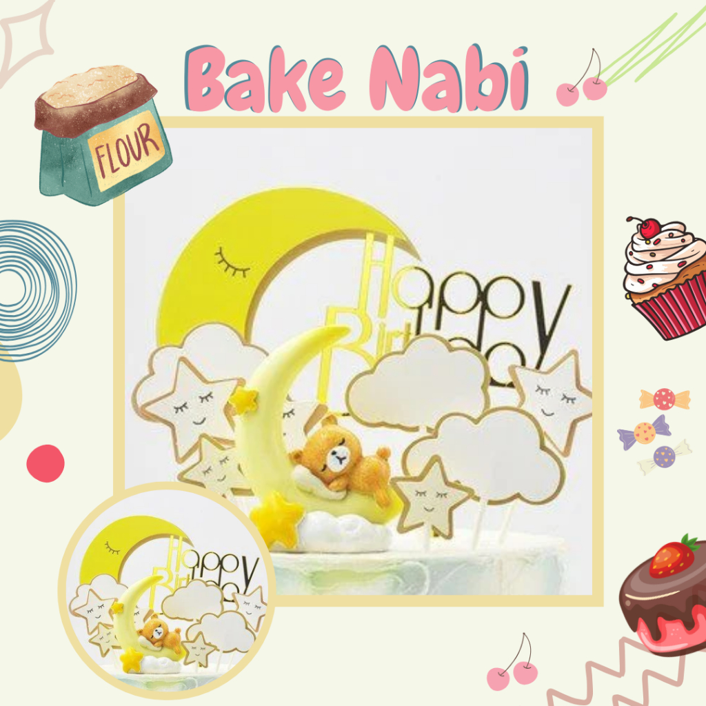 GOLDEN BEAR SET 3 เค้ก DECORTATIONSx