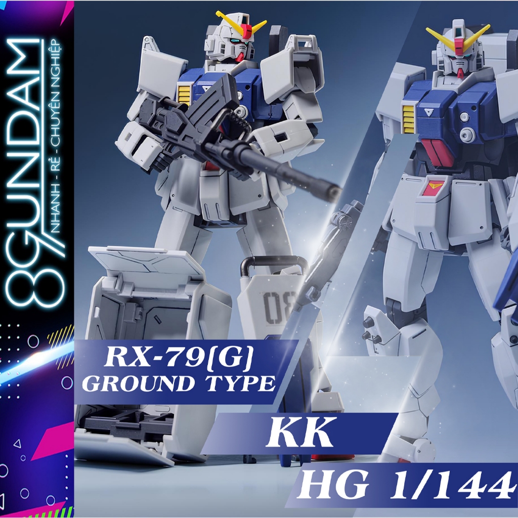 HG KK RX-79[G] Ground Type Fighter Assembly Model (พร้อมฐาน + รูปลอกน้ํา)