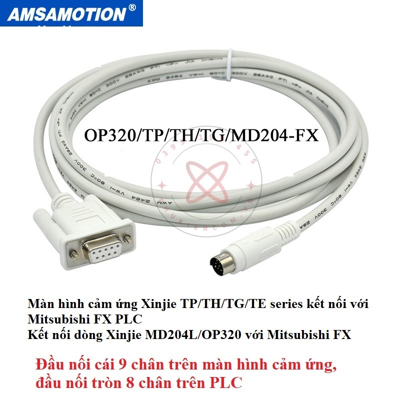 สายเชื่อมต่อ Xinje HMI เป็น Mitsubishi FX OP320-FX PLC