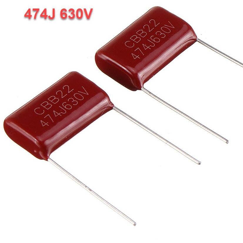 ถุง 15 ชิ้น 474J 630V RED CAPACITOR CBB22 CBB 0.47UF 630V 474 -CE8