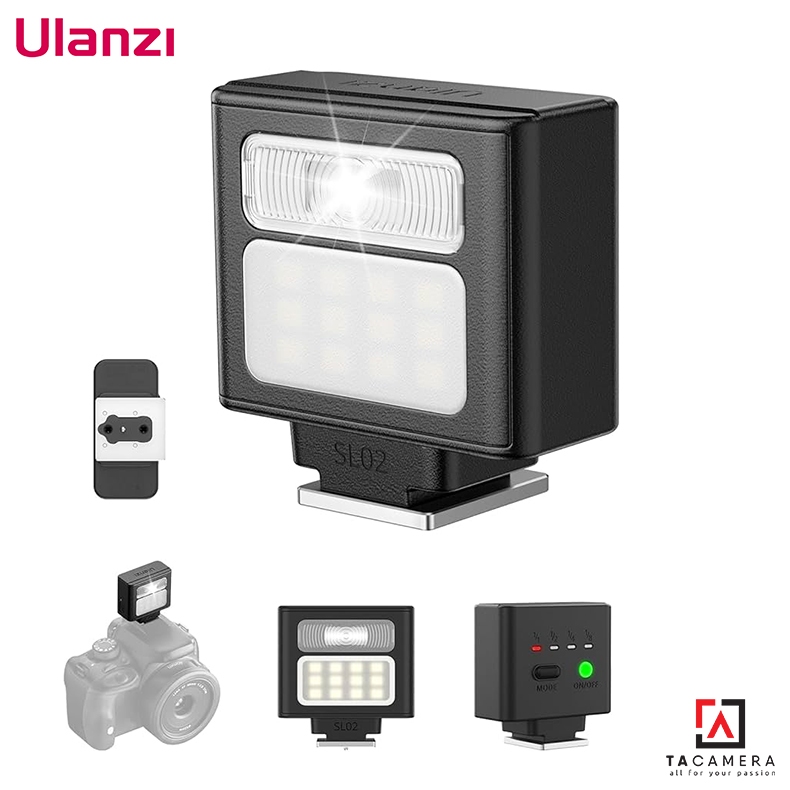 Ulanzi SL02 Mini Flash สําหรับกล้อง - แบตเตอรี่ 250mAh ในตัว